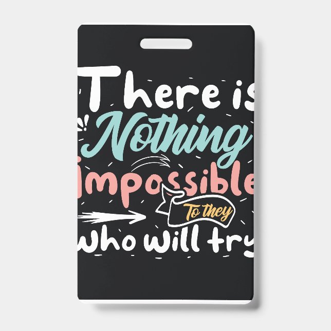 Motivational typography  badge (Front)