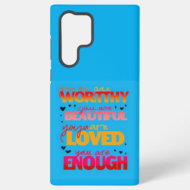 Motivational typography design samsung galaxy s22 ultra case (Back)