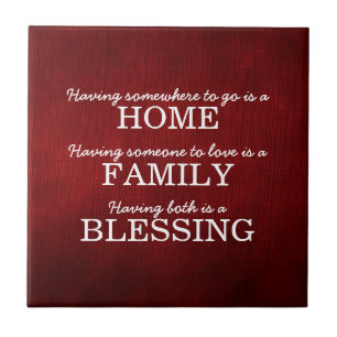 Motivational Typography Family Quote Tile