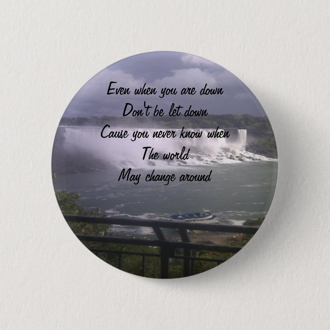 motivational upliftment 2 inch round button (Front)