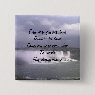 motivational upliftment 2 inch square button