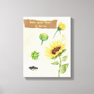 Motivational Wall Art - Take Your Time to Bloom