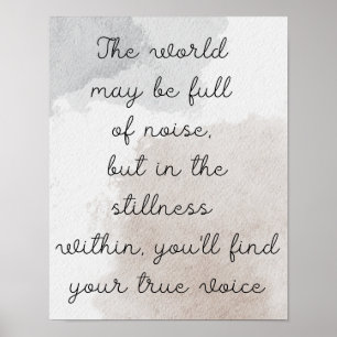 Motivational Watercolor Inspirational Quote  Poster