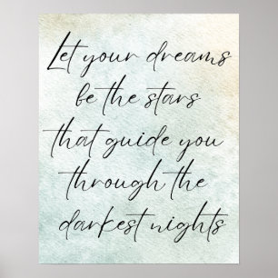 Motivational Watercolor Inspirational Quote  Poster