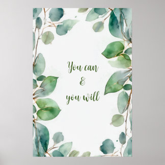 Motivational Watercolor Wall Art Poster 32