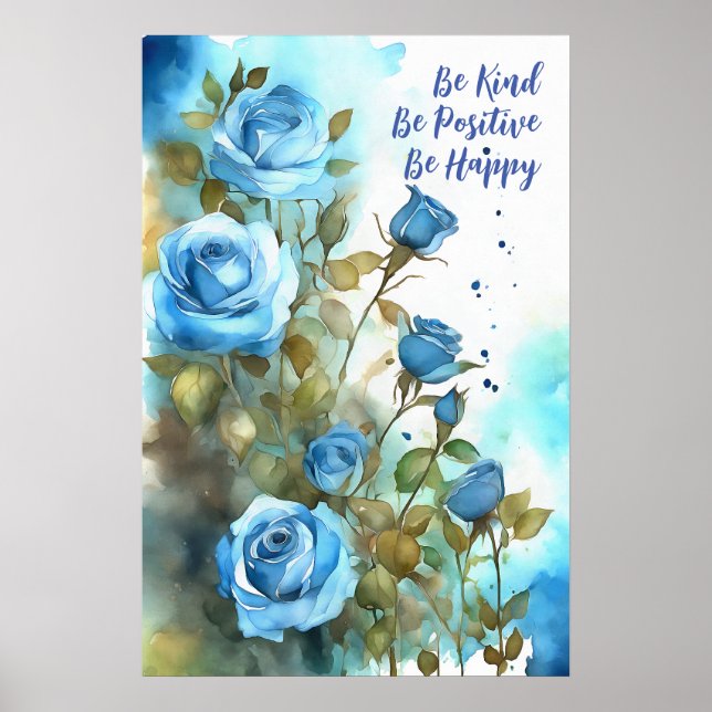 Motivational Watercolor Wall Art Poster 77 (Front)