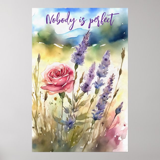 Motivational Watercolor Wall Art Poster 97 (Front)