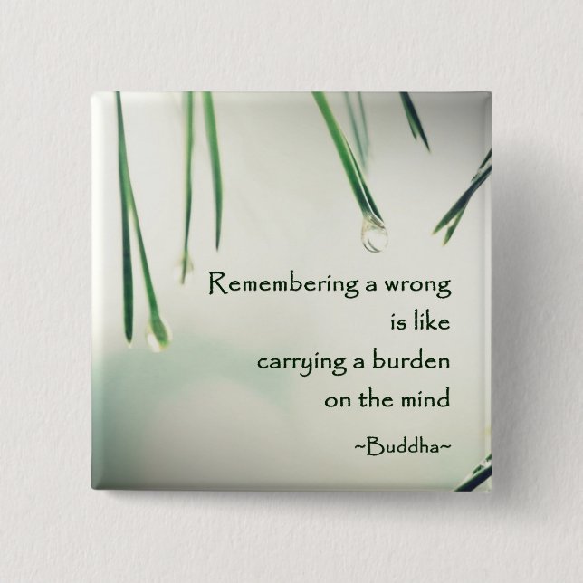 Motivational Wisdom Buddha's Teaching Photography 2 Inch Square Button (Front)