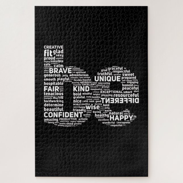 Motivational Word Art Puzzle - Don Inspirationnel (Vertical)