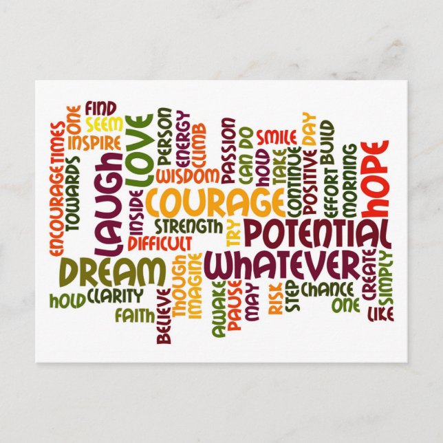 Motivational Words #1 Positivity Postcard (Front)
