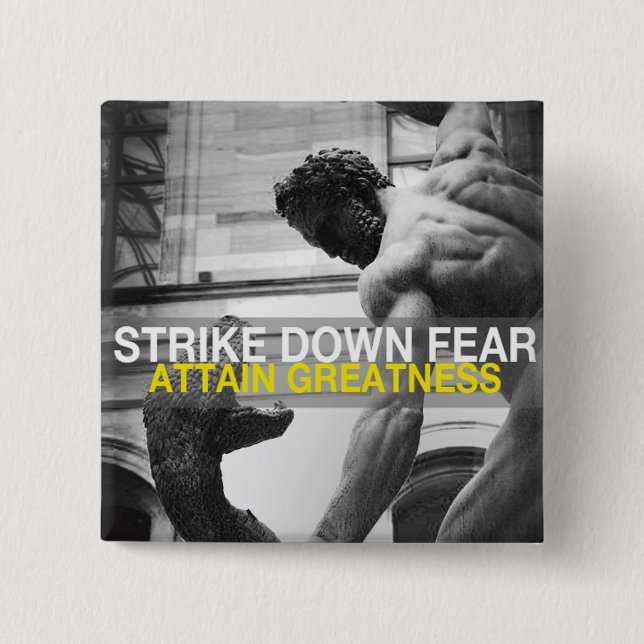 Motivational Words 2 Inch Square Button (Front)