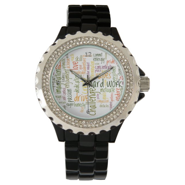Motivational Words #2 positive attitude Watch (Front)