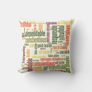 Motivational Words #4 positive values Throw Pillow