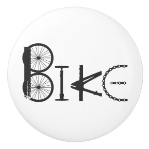 Motivational Words, Biking, Cycling, Bike Ceramic Knob