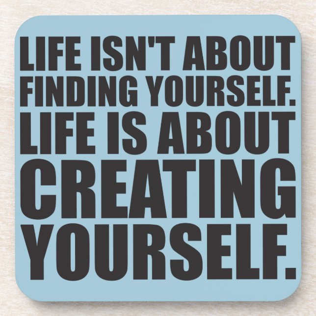 Motivational Words - Create Yourself Coaster (Front)