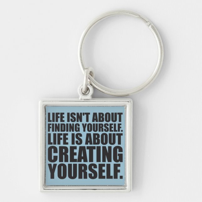 Motivational Words - Create Yourself Keychain (Front)