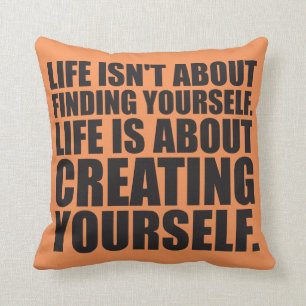 Motivational Words - Create Yourself Throw Pillow