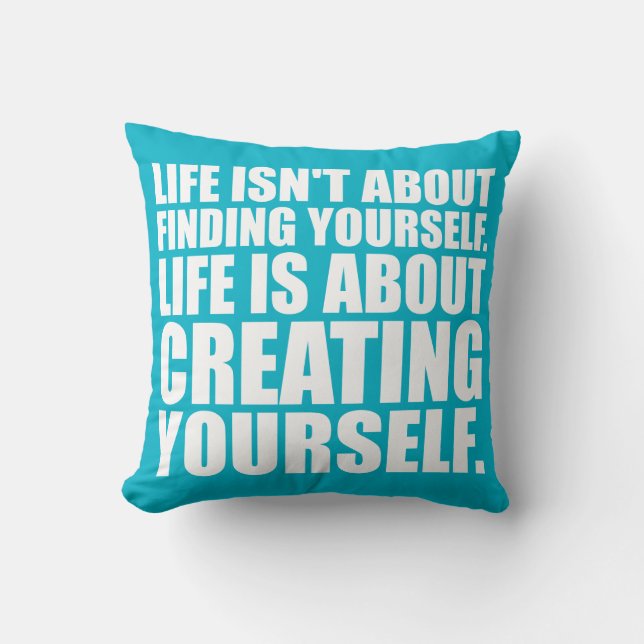 Motivational Words - Create Yourself Throw Pillow (Front)
