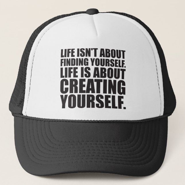 Motivational Words - Create Yourself Trucker Hat (Front)
