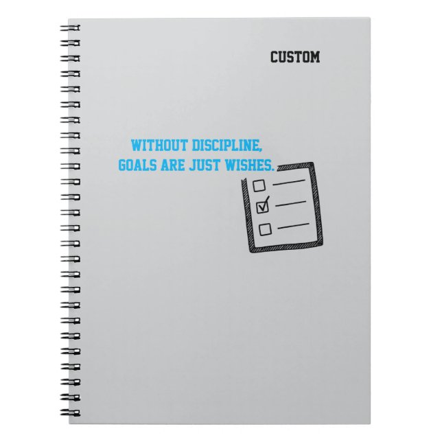 Motivational words -  Discipline,  Notebook (Front)