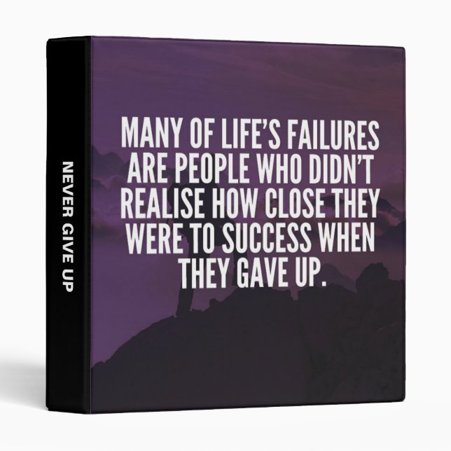 Motivational Words - Failure and Success Binder (Front/Spine)