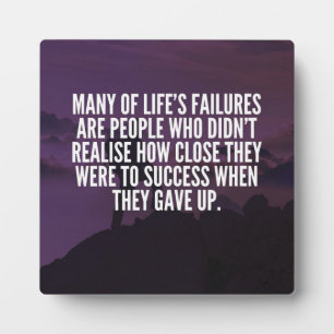Motivational Words - Failure and Success Plaque