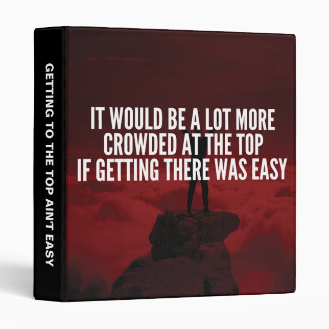 Motivational Words - Getting To The Top Binder (Front/Spine)