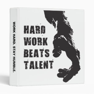 Motivational Words - Hard Work Beats Talent Binder