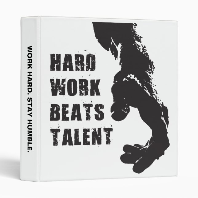 Motivational Words - Hard Work Beats Talent Binder (Front/Spine)