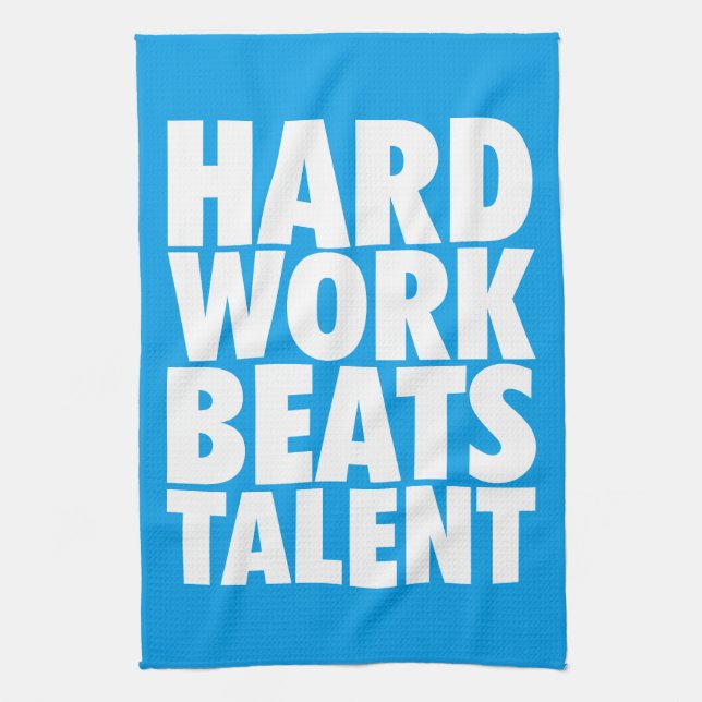 Motivational Words - Hard Work Beats Talent Kitchen Towel (Vertical)
