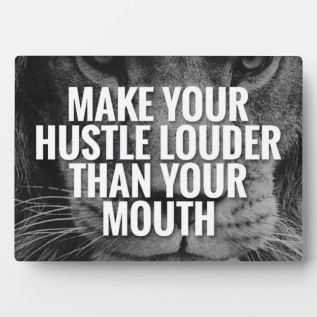 Motivational Words - Hustle Plaque (Front)