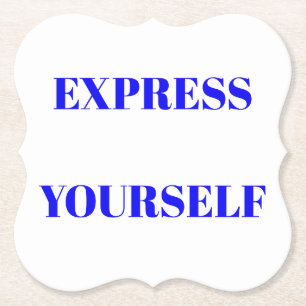 Motivational words ideal inspirational cute design paper coaster