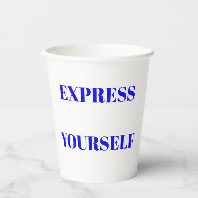 Motivational words ideal inspirational cute design paper cups (Front)