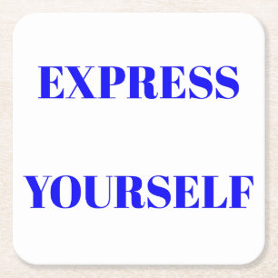 Motivational words ideal inspirational cute design square paper coaster