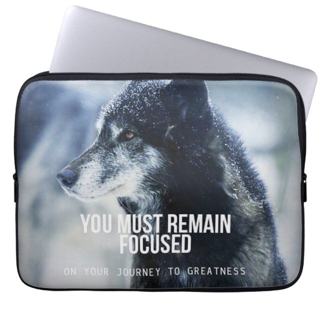 Motivational Words Laptop Sleeve (Front)