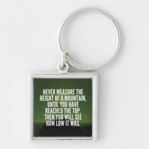 Motivational Words - Mountain Keychain
