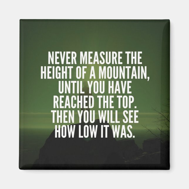Motivational Words - Mountain Magnet (Front)