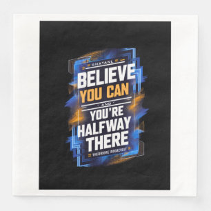 Motivational words napkin