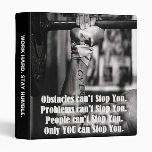 Motivational Words - Obstacles Can't Stop You Binder