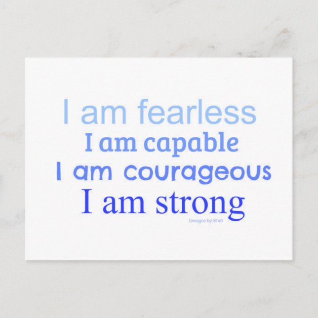 Motivational Words of Affirmation Postcard (Front)