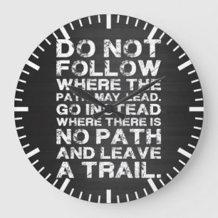 Motivational Words - Path Large Clock
