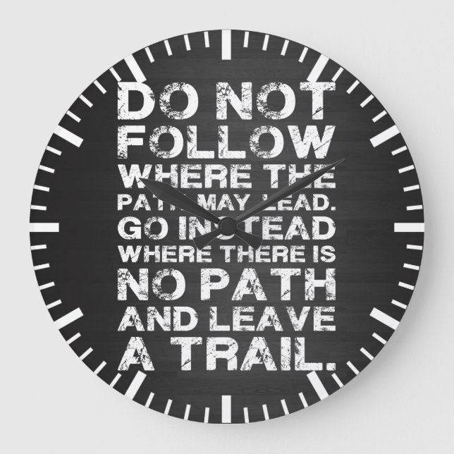Motivational Words - Path Large Clock (Front)