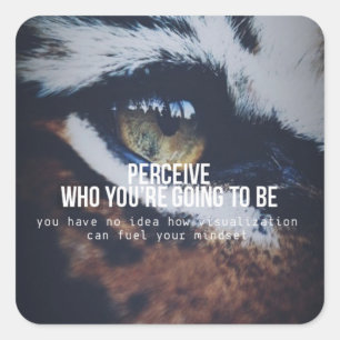 Motivational Words - Perceive and Visualize Square Sticker