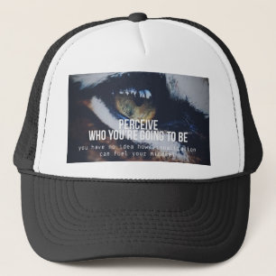 Motivational Words - Perceive and Visualize Trucker Hat