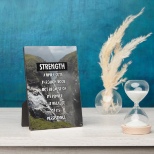Motivational Words - Persistence and Strength Plaque