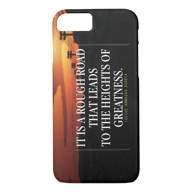Motivational Words - Rough Road Leads to Greatness Case-Mate iPhone Case (Back)