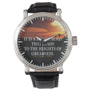 Motivational Words - Rough Road Leads to Greatness Watch