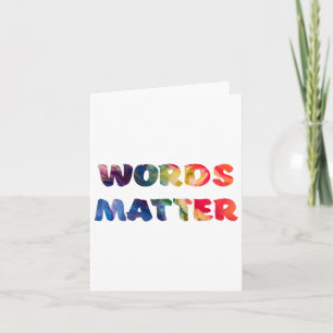 Motivational Words Sticker  Card