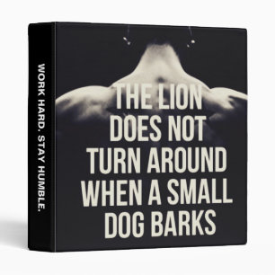 Motivational Words - The Lion Does Not Turn Around Binder