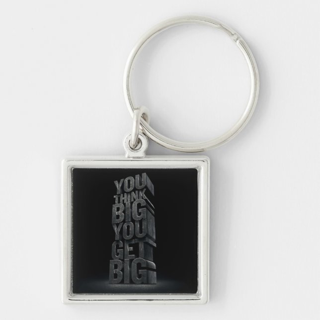 Motivational Words - Think Big, Get Big Keychain (Front)